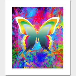 Psychedelic Butterflies Posters and Art